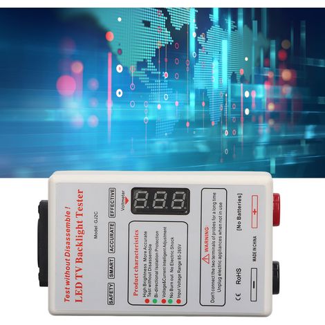 Testeur de LED GJ2C - Détecteur de bandes de rétroéclairage et de LED pour téléviseurs LCD (sans démontage) - Norme européenne 85 V-265 V (1/5)