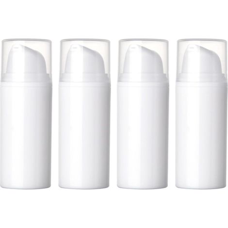 4-Piece Lotion Dispenser Bottle Set, Squeeze-Top Lotion Container, White PP, 15ml, Easy to Use, Easy to Carry, for Travel (1/5)