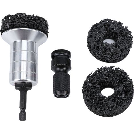 Kit de nettoyage de moyeu de roue, outil de dérouillage de disques et goujons de frein, adaptateur de clé à chocs 1/2 pouce avec 2 disques de meulage de rechange (1/5)