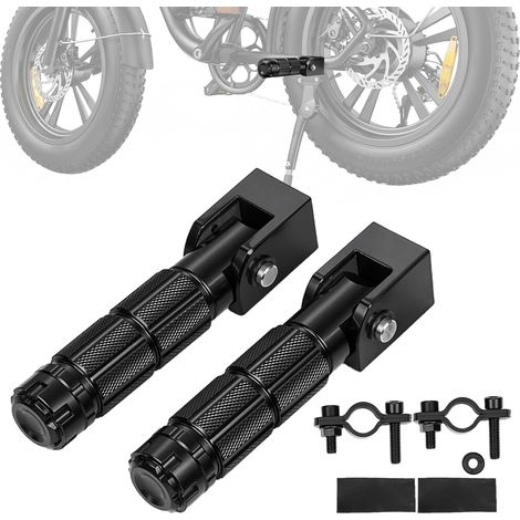 Repose-Pieds Moto CNC Aluminium Pliables Passager pour M20 Noir (1/5)