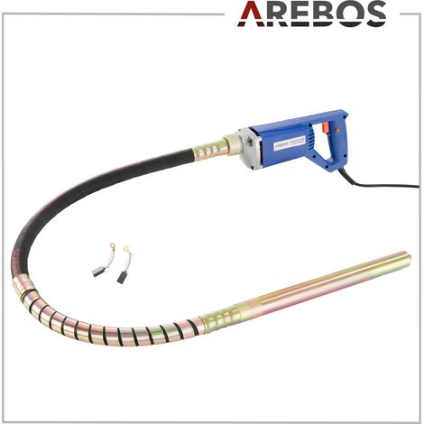 AREBOS Vibratore calcestruzzo 800W con ago interno e impugnatura manuale robusta