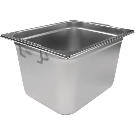 Bac gastronorme GN 1/2 - 200 poignées escamontables en inox REDFOX - GN 1/2-200 U - REDFOX