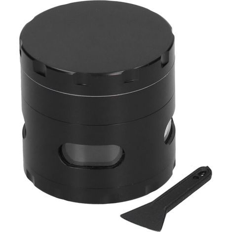Moulin à Herbes Portable en Alliage de Zinc - Broyeur Compact Noir Idéal Cadeau (1/5)