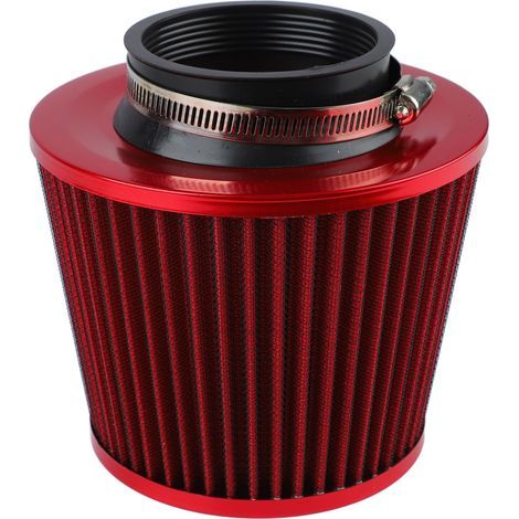 Filtre à air de voiture Filtration puissante à haut débit 16 Filtre d'admission d'air de support en forme radiale pour véhicule rouge (1/5)