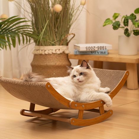 Katzenkratzbrett, Katzenkratzmatte, Katzenkratzmatte im Schütteldesign zum Spielen und Schlafen, verschleißfester Katzenkratzbaum, schützt Möbel und Sofa, 50 x 23 x 22 cm