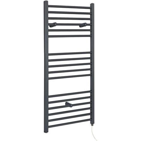 Hudson Reed Artle - Sèche-Serviettes Design Électrique Moderne Plat - Anthracite  - 120 cm x 50 cm