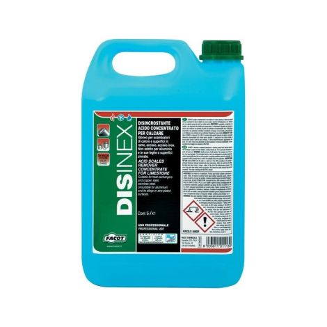 Facot Disinex de'tartrant haut potentiel 5 lt non corrosif e'limine le calcaire et les incrustations ferreuses d'acier et de cuivre