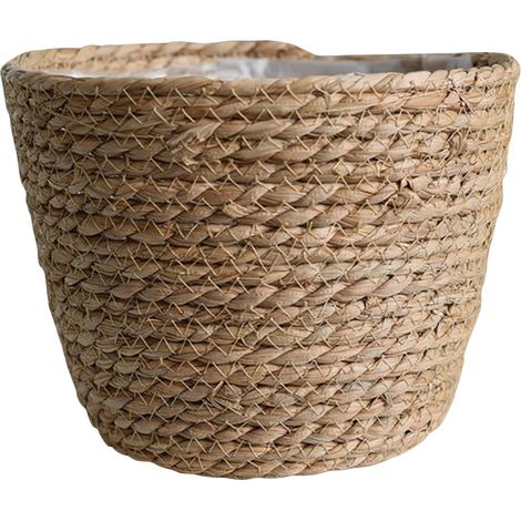 Panier à Fleurs Tressé en Paille Léger et Rustique pour Plantes D'intérieur avec Doublure, pour Décoration et Rangement à Domicile (1/5)