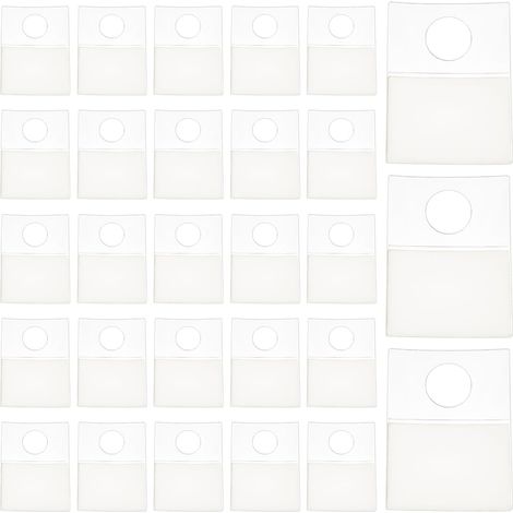 50 Crochet Adhésif, Plastique Transparent 64x47.5mm, Pour Tableau Carton Mousse, Décoration Maison (1/5)