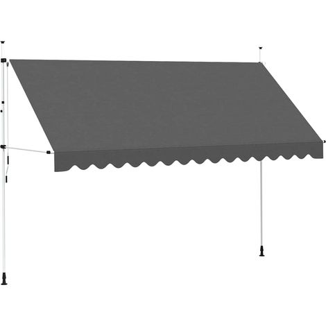Auvent manuel rétractable 400 cm Anthracite (1/5)