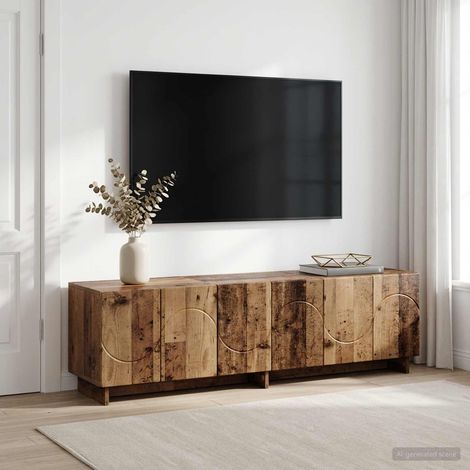 vidaXL TV Stand 140 x 34.5 x 40 cm Old Wood Engineered Wood (1/5)