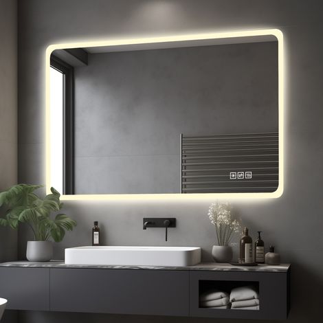 LED-Badezimmerspiegel 60 x 100 cm, beschlagfrei, 3 Lichtfarben, dimmbar HAVRYA (1/5)