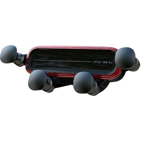 Supporto per telefono da auto Gravity migliorato con blocco automatico, funzionamento a mani libere e mini bocchetta di ventilazione per telefoni da 4,7 a 6,9 pollici (rosso) (1/5)