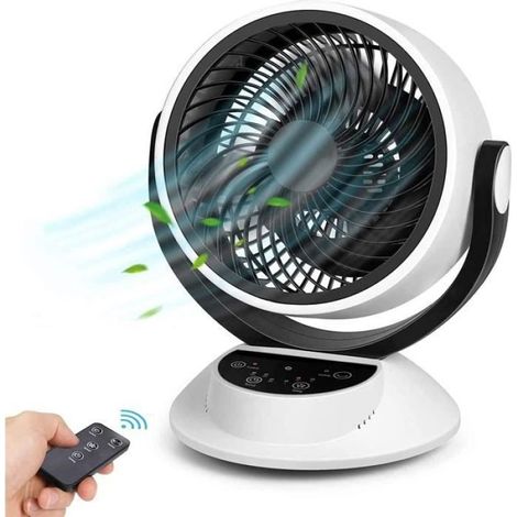 Ventilateur de Table - MARSEE - Modèle Silencieux - 25dB - Télécommande - 3 Vitesses Réglables blanc (1/4)