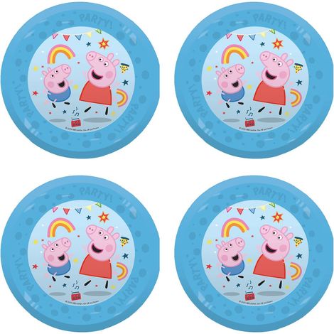 Assiettes Messy Play en plastique, 4 pièces, réutilisables, vaisselle de fête pour anniversaire ou fête à thème (1/2)