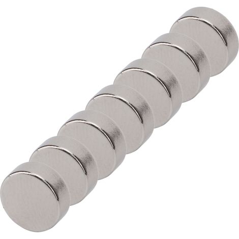 100 aimants néodyme ultra-puissants, mini ronds, aimants industriels, adaptés aux panneaux d'affichage, mesurant 8 x 3 mm / 0,3 x 0,12 pouces. (1/5)