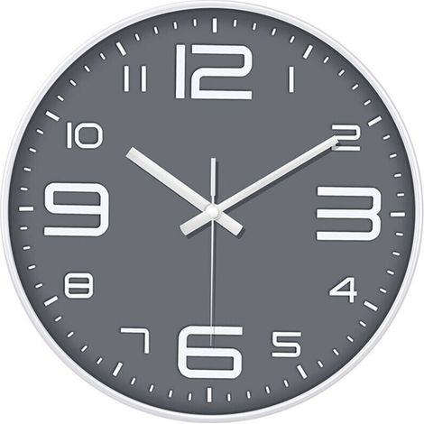 Simple and Modern 12-Inch Wall Clock - Silent, Elegant, Easy to Read - For Any Room