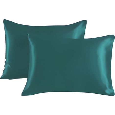Filiyano – oreiller en satin – Taie d'oreiller en satin - 50 x 66 cm - Lot de 2 (1/3)