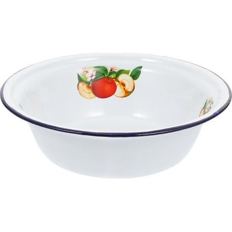 Vintage Reisschale aus Emaille (1 Stück), praktische Schale zur Aufbewahrung von Ramen, Emaille-Geschirr – 20 x 20 x 6 cm – verschiedene Farben (1/3)