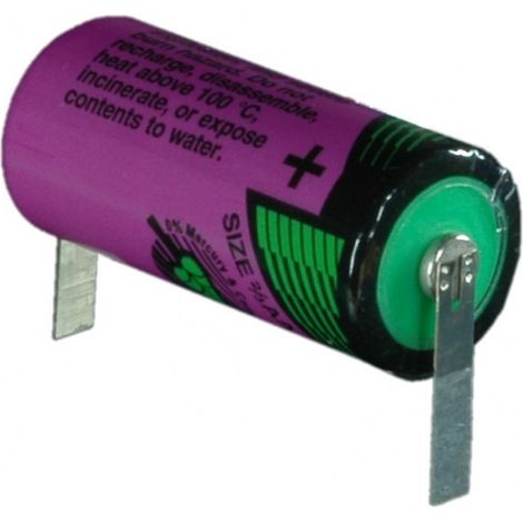 Pile Lithium Tadiran 3.6V 2/3AA SL-761 + cosses à souder