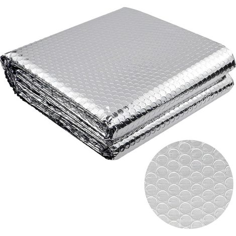Isolant Thermique, Film à Bulles Épais en Aluminium, 60 cm x 5 m Feuille Réfléchissante Double Face en Aluminisé (1/4)