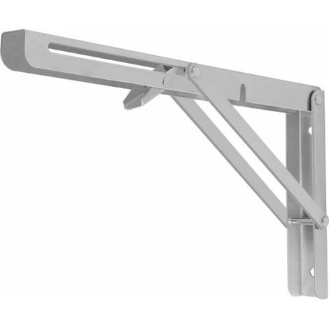 royaluxe - supports d’étagère pliables en acier inoxydable poli et pliables de type K avec bras de dégagement court(16 inch) (1/5)