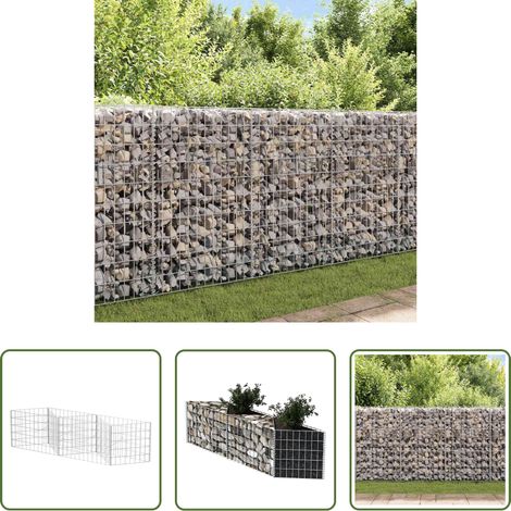 vidaXL Jardin - Panier de gabion Acier galvanisé 120x30x50 cm (1/5)