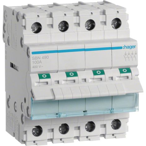 Interrupteur sectionneur modulaire 4P 100A 400VAC