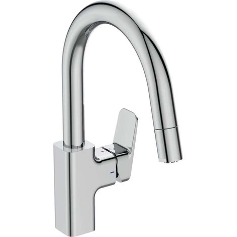 Mitigeur d’évier Ideal Standard Ceraplan, saillie 216mm avec commande latérale chromée (1/4)