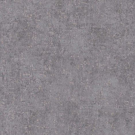 Papier peint intissé uni pour couloir | Papier peint cuisine gris texturé | Tapisserie moderne grise pour salon & chambre - 10,05 x 0,53 m (1/5)