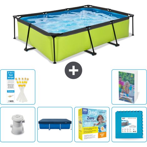 Exit Pool Rechteckig - 300x200x65 cm - 7-teilig S276