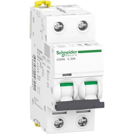 Interruptor automatico magnetotermico iC60N - 2P Blanco 20 A
