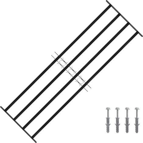 vidaXL Griglia Finestra 175 x 60 cm Acciaio verniciato a polvere