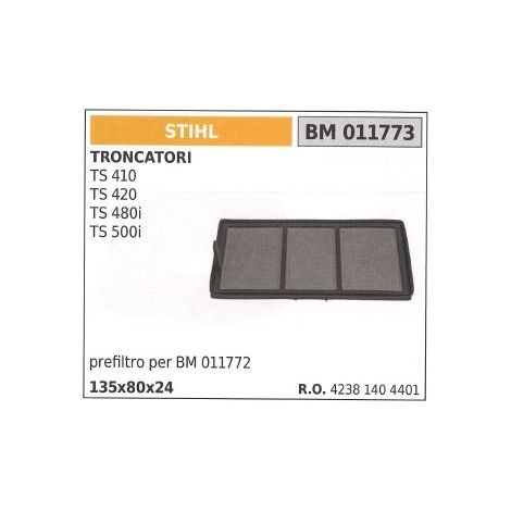 Prefiltro aria STIHL per troncatore TS 410 420 480i 500i 011773