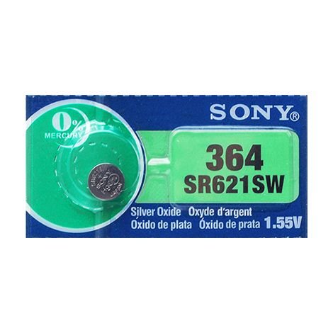 Scatola da 10 batterie a bottone 364 sr621sw 1,55v sony (1/2)