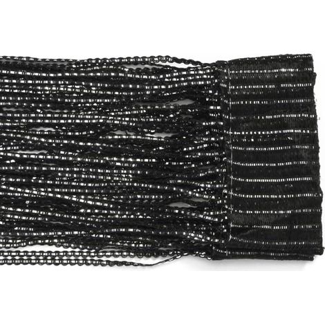 Tende con pompon 100 x 200 cm, divisori con pompon per porte, finestre, casa, decorazione, eventi, decorazioni (nero)