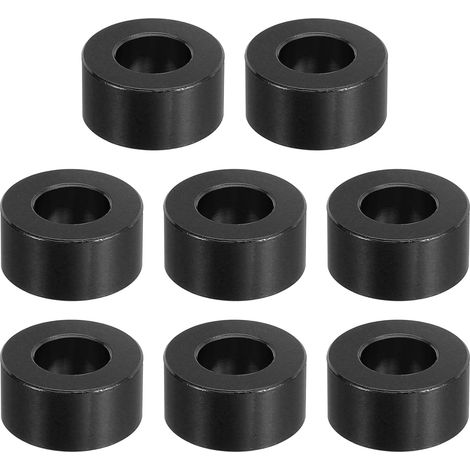 M10 Entretoise en Aluminium, Métal Entretoises Aluminium 10,5mm ID x 20mm OD x 10mm L Vis d'Espacement en Aluminium Ronde pour M10 Vis à Boulons, Noir (1/5)