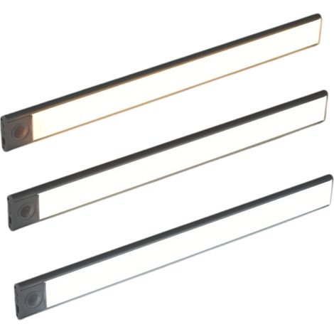 Bande lumineuse LED sous meuble avec détecteur de mouvement, veilleuse pour placard de cuisine, fonctionne sur piles. (1/5)