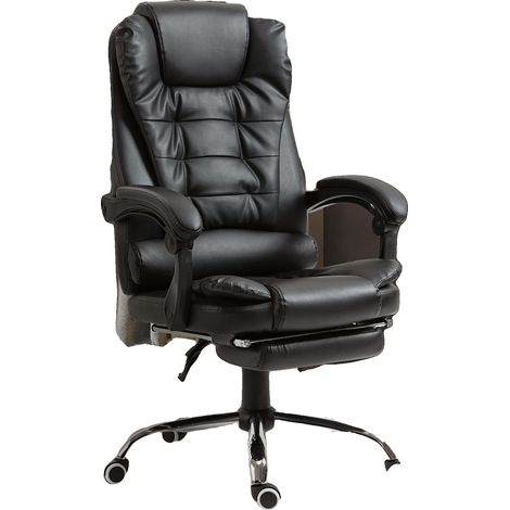 Chaise de bureau, hauteur réglable, design ergonomique, 109-117x64,5 cm, noir (1/2)
