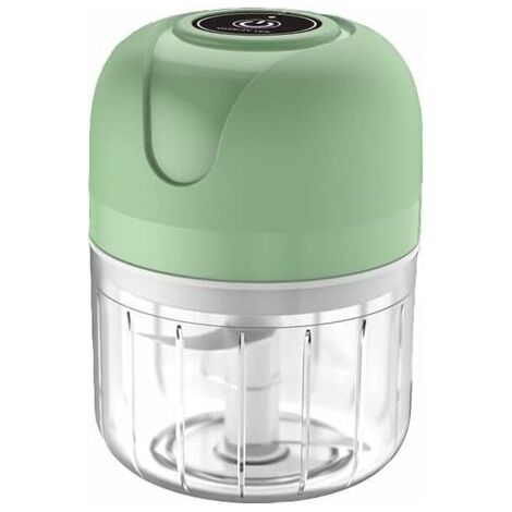 Hachoir à Viande Electrique,Mini hachoir électrique, 250 ml, hachoir de cuisine électrique avec chargeur USB, hachoir à oignons avec 3 lames (1/5)
