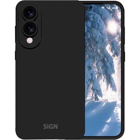 Custodia in silicone liquido SiGN per Samsung Galaxy S25 Edge - Nero