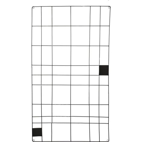 Tableau mémo basique - Porte-photos noir - 105 x 60 x 0,5 cm - Décoration murale en métal - Tableau mural pour photos et cartes (1/5)
