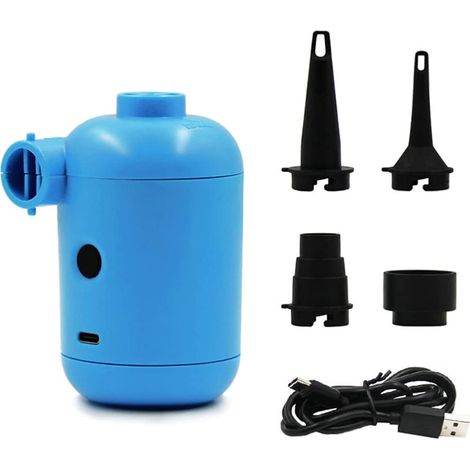 Pompe à air électrique, Mini Pompes à air électriques Portables USB, gonfleur Rapide et dégonfle avec 4 Buses de gonflage pour Matelas, Piscine, Piscine extérieure, Bateau Gonflable (1/5)
