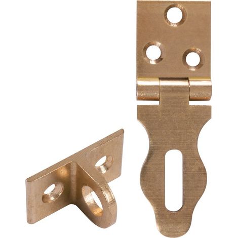 Porte-cadenas en laiton poli L 80 x l 25 mm trous de fixation à double fraisage - A & G LENNE