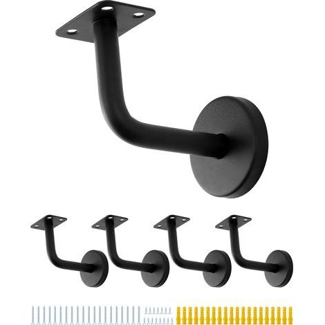 Pack de 5 suppots de main couante en acie inoxydable - noi - 60x80 mm plat (1/4)