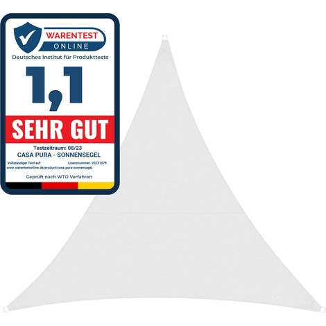 Wasserabweisendes Sonnensegel Weiß 3 x 3 x 3 m