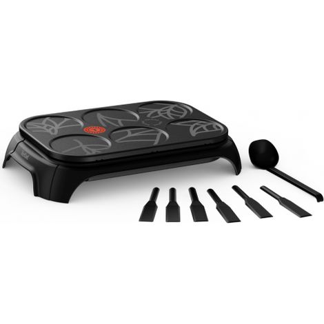 Tefal – Crêpière électrique Eco Crep'Party 1000 W – Cuit jusqu'à 6 mini-crêpes – Revêtement antiadhésif – Fabrication en France (1/4)
