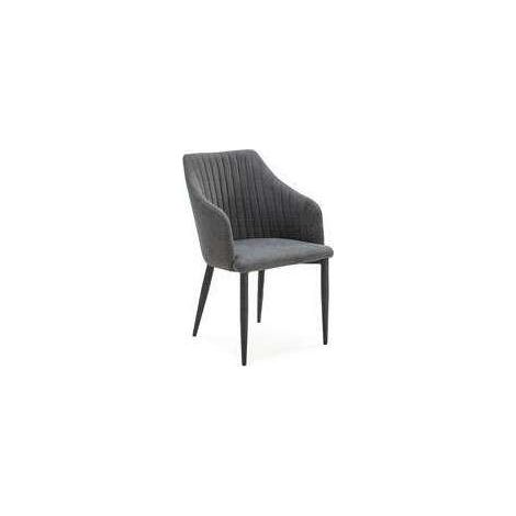 Pack de 2 sillones para comedor Marc tapizado textil negro, 88cm(alto) 55cm(ancho) 57cm(fondo) (1/4)