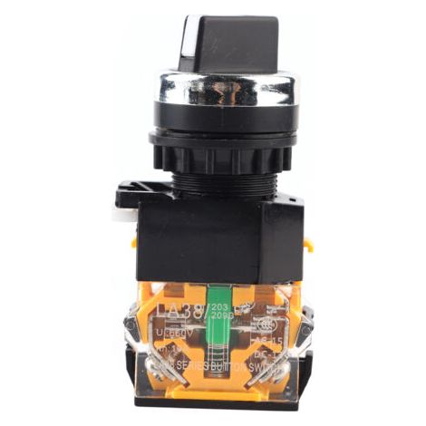 Sélecteur 22 Mm, Interrupteur Rotatif Rond 2 Positions NC + NO Autobloquant pour Contacteur, Relais et Autres Circuits électriques (1/4)