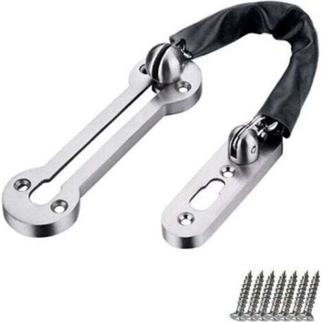 [JAMAIS UTILISÉ] Chaîne de porte d'entrée Argent Chaîne de verrouillage de sécurité Chaîne de restriction de sécurité Chaîne de restriction de porte - Chrome poli (1/4)